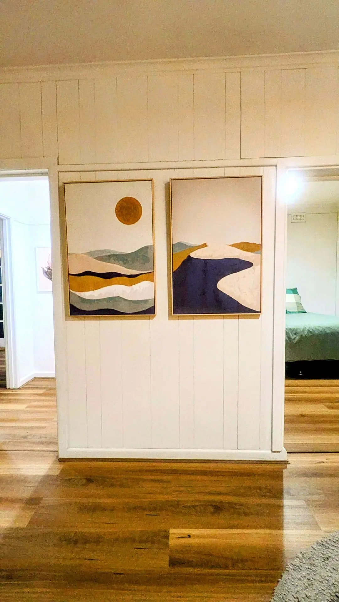 Interior painting completed as part of a full house renovation, giving the home a fresh, modern finish.