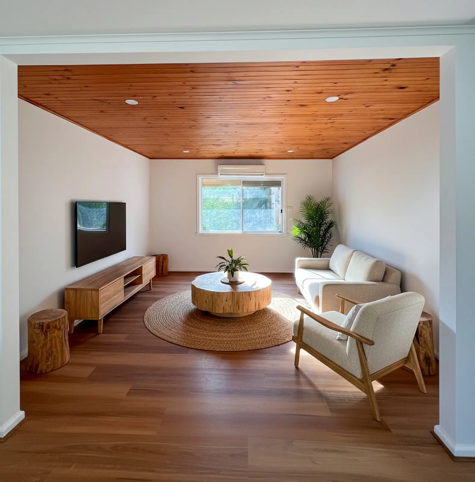 Affordable hybrid flooring – Affordable hybrid flooring installed for a modern and durable finish.