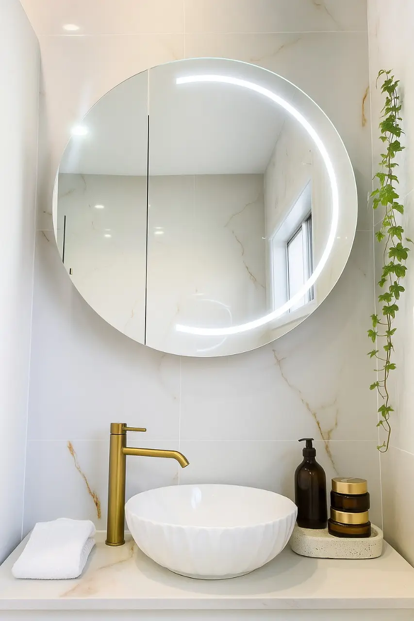 Modern bathroom renovation with 