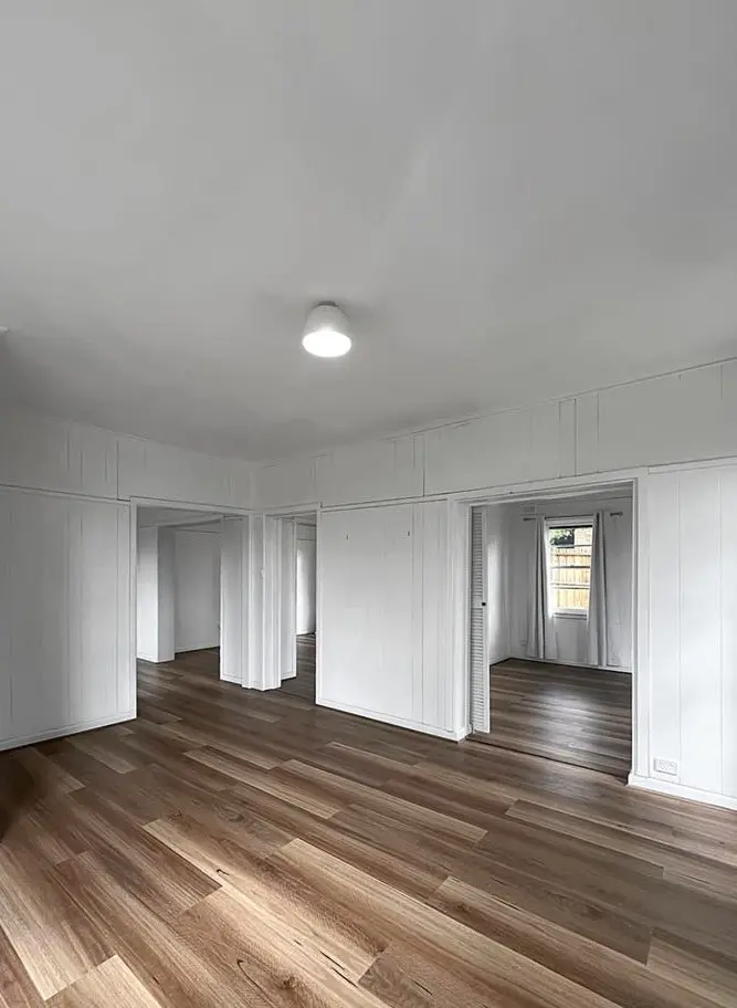 full floor transformation with  7mm Hybrid Flooring