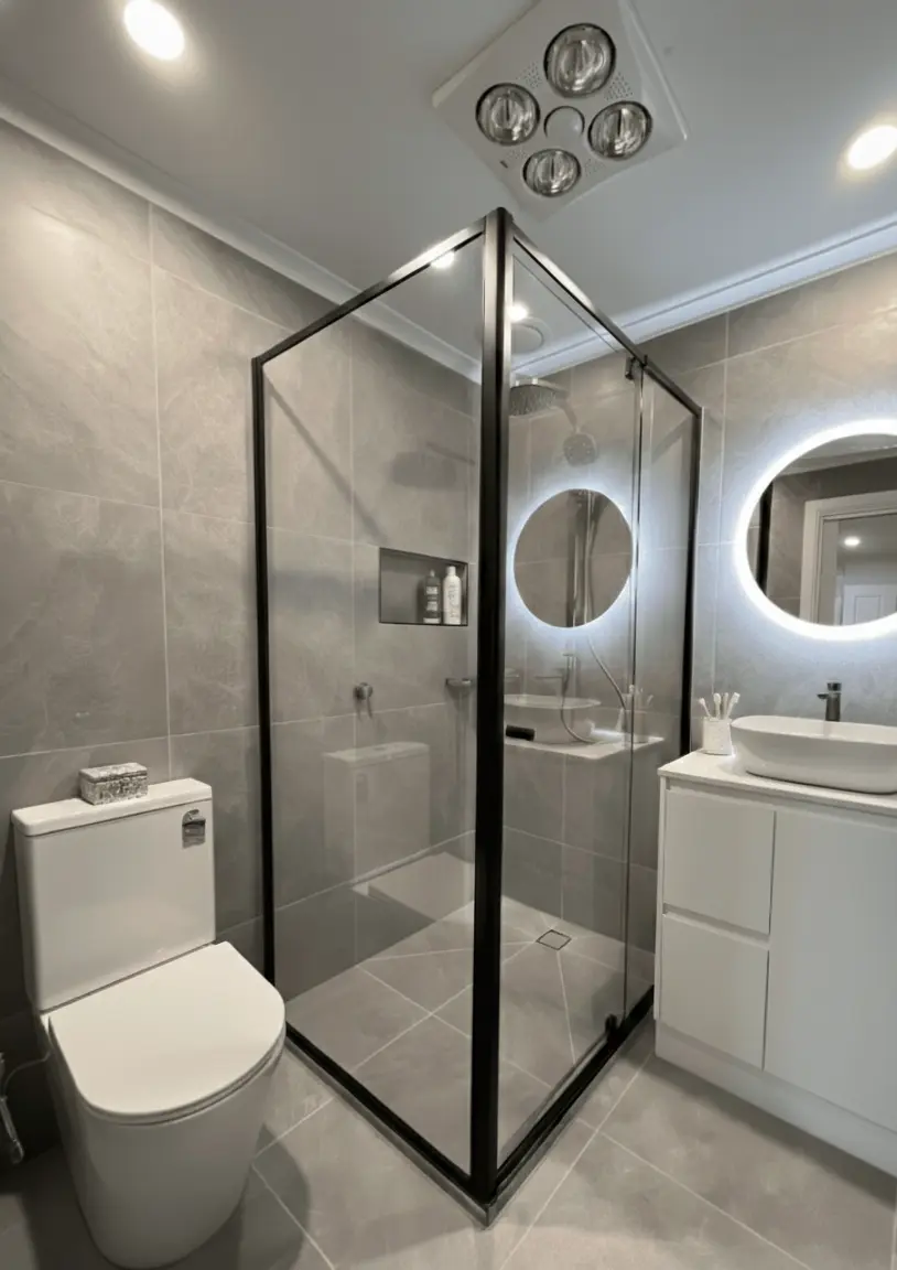 Bathroom renovation with new plumbing fixtures installed for improved water efficiency and daily usability.