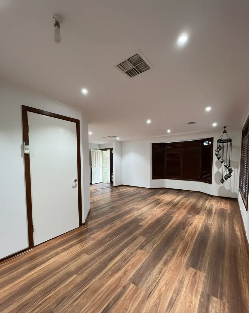 Affordable flooring renovation option replacing outdated carpet