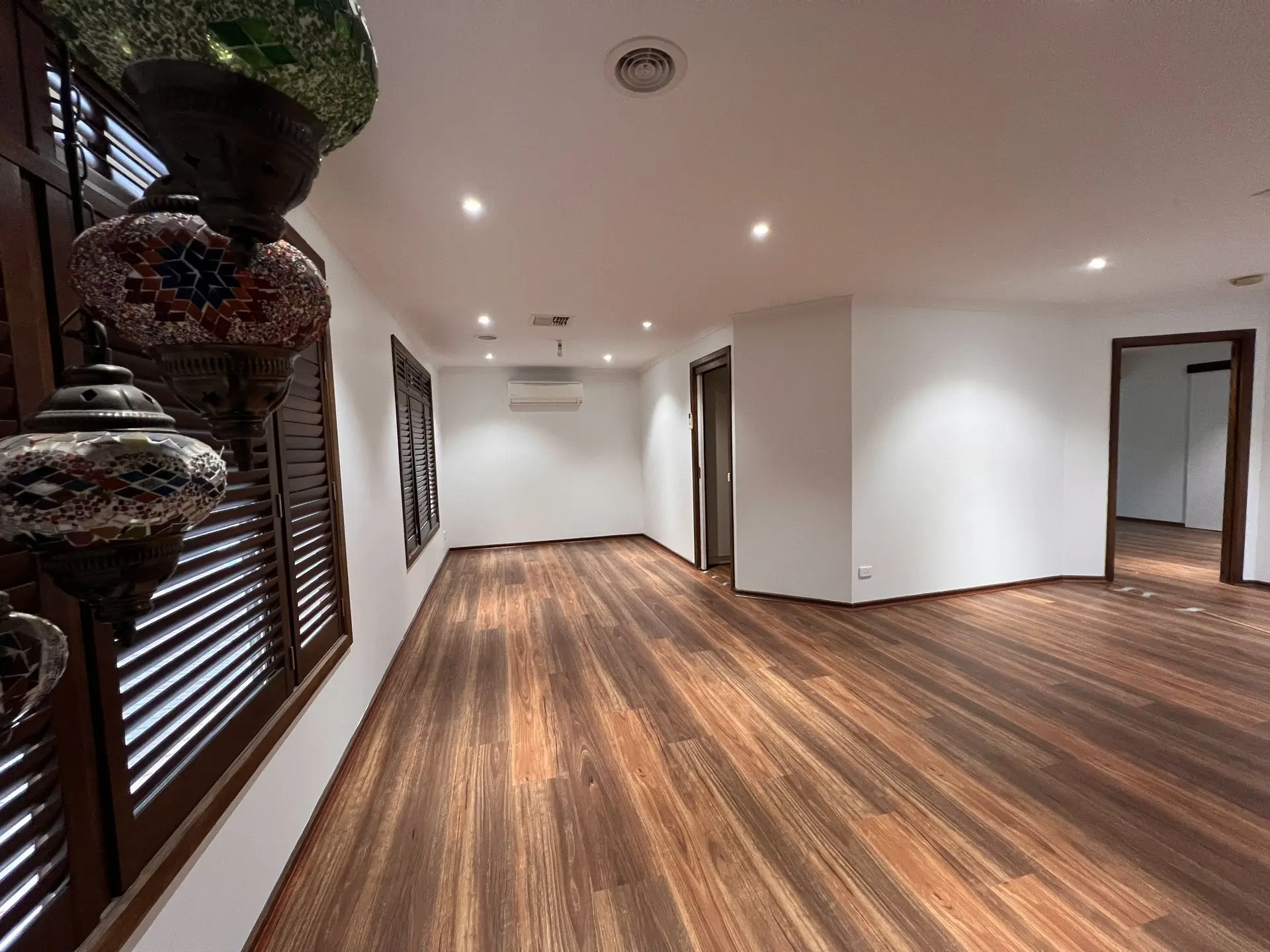 Hybrid boards with warm timber tone installed in lounge area