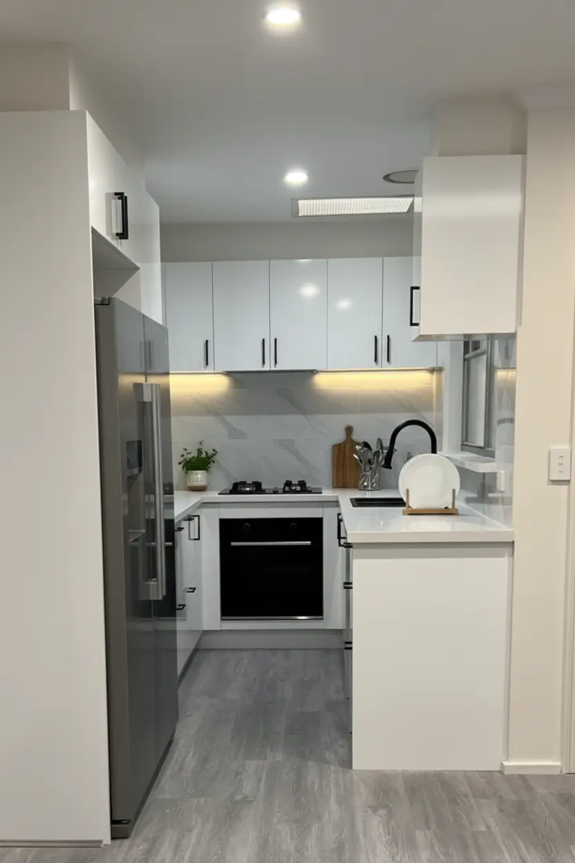 3D kitchen layout design preview created before renovation